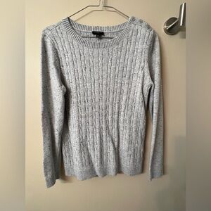 Talbots Gray Cable Knit Women's Sweater. Size medium petite.